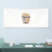 Koffiekunst haalt koffie met je mee spandoek (Beurs)