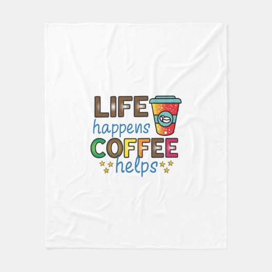 Koffiekunst leven gebeurt met koffie Helpt Fleece Deken (Voorkant)