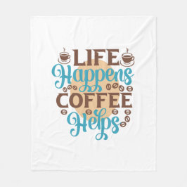 Koffiekunst leven gebeurt met koffie Helpt Fleece Deken