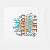 Koffiekunst leven gebeurt met koffie Helpt Fleece Deken (Voorkant (Horizontaal))
