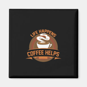 Koffiekunst leven gebeurt met koffie Helpt Magneet