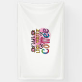 Koffiekunst loopt net alsof je geen koffie meer he spandoek (Verticaal)