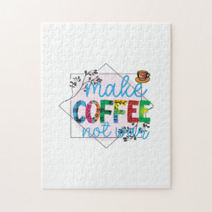 Koffiekunst maakt koffie geen oorlog legpuzzel