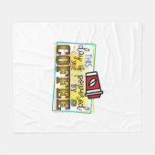 Koffiekunst met koffie fleece deken (Voorkant (Horizontaal))