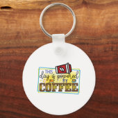Koffiekunst met koffie sleutelhanger (Voorkant)