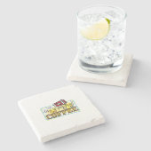 Koffiekunst met koffie stenen onderzetter (Zijkant)