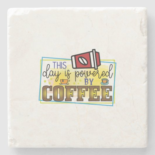 Koffiekunst met koffie stenen onderzetter (Voorkant)