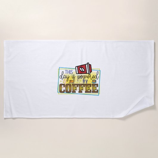 Koffiekunst met koffie strandlaken (Voorkant)