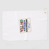 Koffiekunst Mijn broomstick loopt op thee Golfhanddoek (Horizontaal)