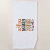 Koffiekunst Mijn koffie heeft koffie nodig Strandlaken (Voorkant)