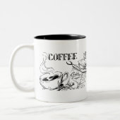 Koffiekunst tweekleurige koffiemok (Links)