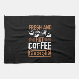 Koffiekunst, vers en warm koffie theedoek