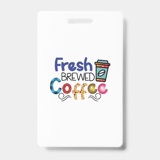 Koffiekunst verse koffie badge (Voorzijde)