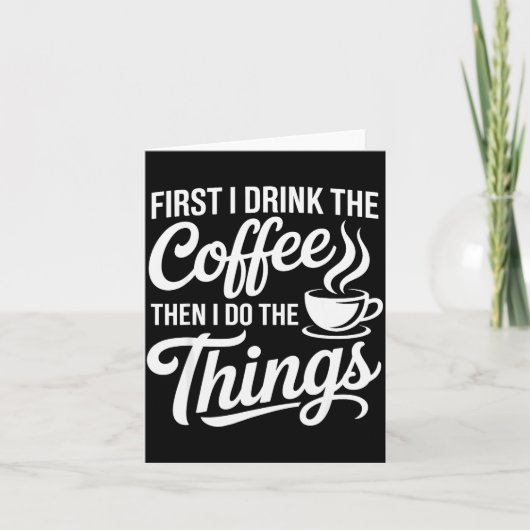 Koffiekunst voor mannen vrouwen Cappuccino Drinker Kaart (Voorkant)