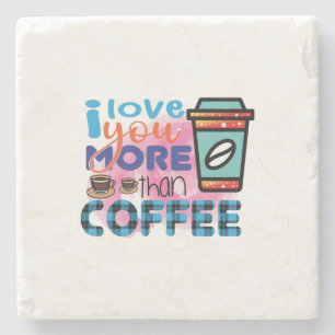 Koffiekunst waar ik meer van hou dan van koffie stenen onderzetter