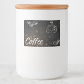 Koffielabel met kleur voedselcontainer etiket (Voorkant)