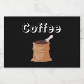 Koffielabel pot voedselcontainer etiket (Enkel label)