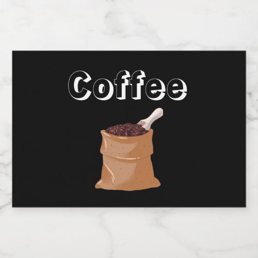 Koffielabel pot voedselcontainer etiket (Enkel label)