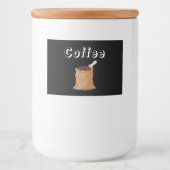 Koffielabel pot voedselcontainer etiket (Voorkant)