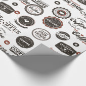 Koffielabels Retro Cadeaupapier