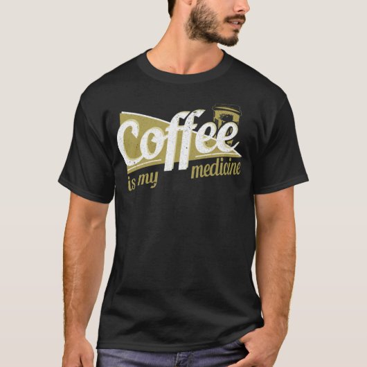 Koffielabrador eigen dierenkunst t-shirt (Voorkant)