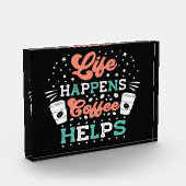 Koffielange levensduur gebeurt met koffie fotoblokken (Links)