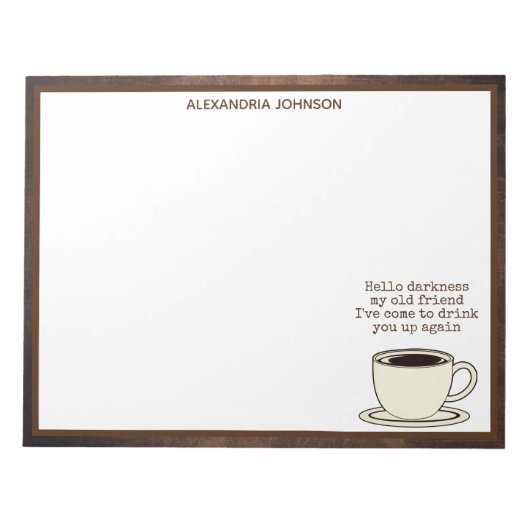  Koffielaptop Funny Quote-laptop Notitieblok (Voorkant)