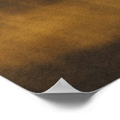 Koffielatte met bladschuim op hout poster (Hoek)