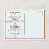 Koffielatte met bladschuim op hout uitnodiging briefkaart (Achterkant)