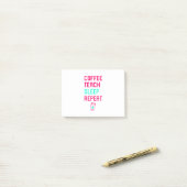 Koffieleer Slaap Herhaal wiskundedocent Post-it® Notes (Op bureau)