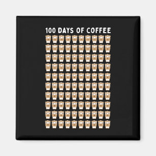 Koffieleraar 100 Koffiebekers 100e dag school Magneet