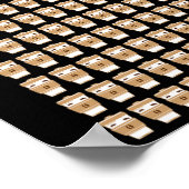 Koffieleraar 100 Koffiebekers 100e dag school Poster (Hoek)