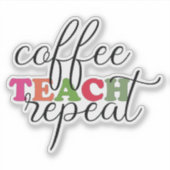 Koffielessen Herhaal Sticker ~ Docent (Voorkant)