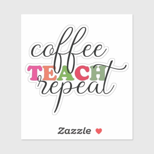 Koffielessen Herhaal Sticker ~ Docent (Vel)