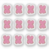 Koffieletter X: Monogram Initiaal Vel Sticker (Voorkant)