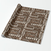Koffieletters in het vet cadeaupapier (Uitgerold)