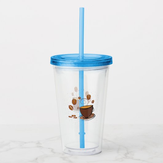 Koffieliefde Acryl Drinkbeker (Voorkant)