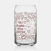 Koffieliefde Blikvorm Glas (Achterkant)