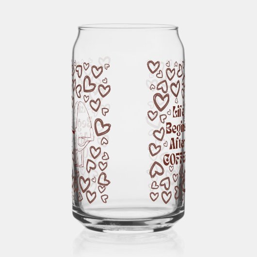 Koffieliefde Blikvorm Glas (Rechts)