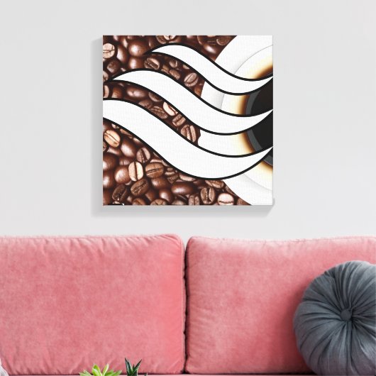 Koffieliefde Canvas Afdruk (Insitu (Woonkamer))