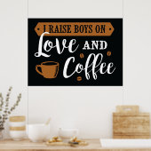 Koffieliefde en koffie poster (Keuken)