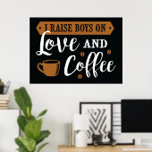 Koffieliefde en koffie poster (Thuiskantoor)