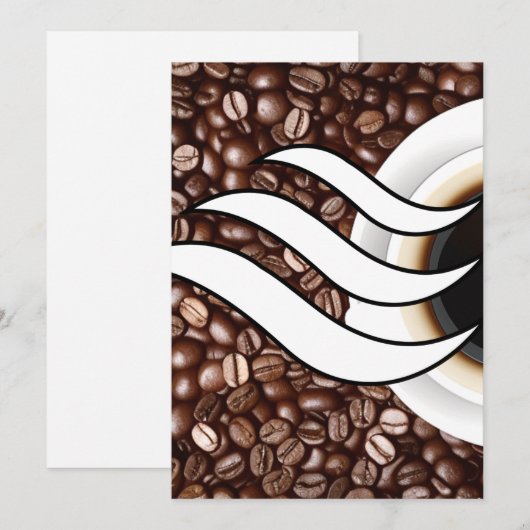 Koffieliefde Feestdagenkaart (Voorkant / Achterkant)