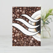 Koffieliefde Feestdagenkaart (Staand voorkant)