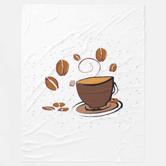 Koffieliefde Fleece Deken (Voorkant)