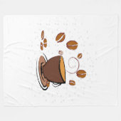 Koffieliefde Fleece Deken (Voorkant (Horizontaal))