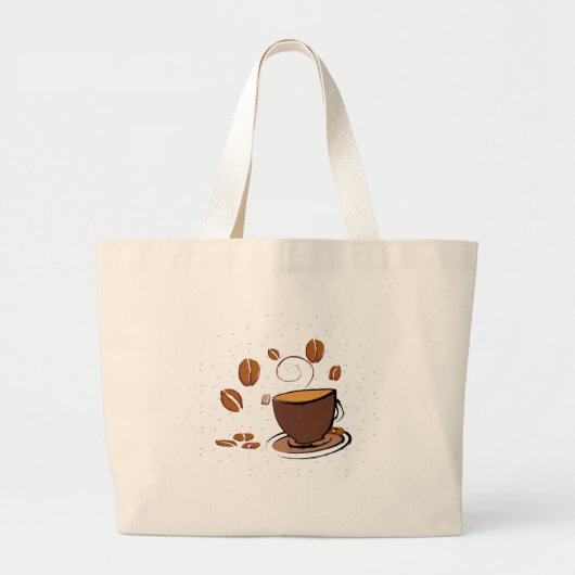 Koffieliefde Grote Tote Bag (Voorkant)