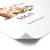 Koffieliefde is aan het brouwen Aangepast Partijbo Poster (Hoek)