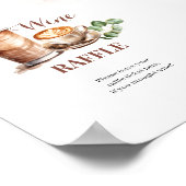 Koffieliefde is aan het brouwen Wijn Raffle Spel B Poster (Hoek)