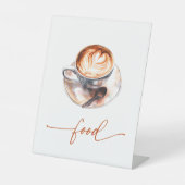 Koffieliefde Is Brouwende Voedsel Reclamebord Met Voetstuk (Voorkant)